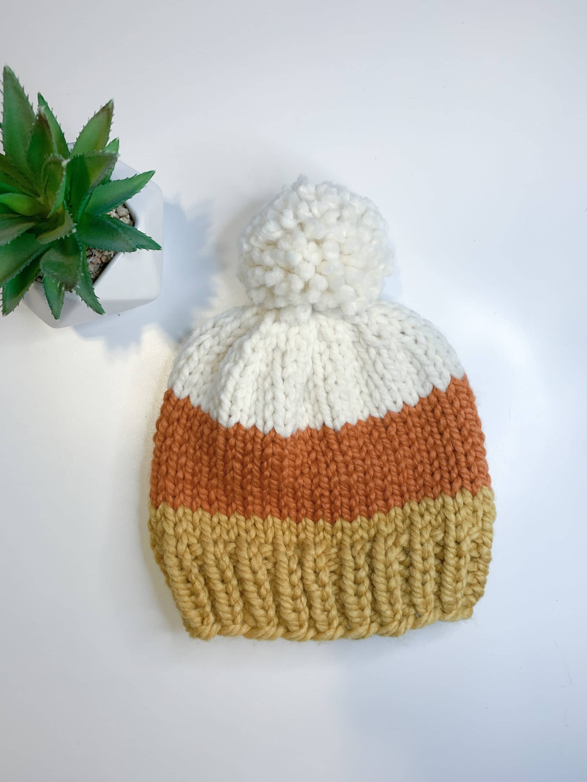 Candy Corn knitted Hat Northern Moose